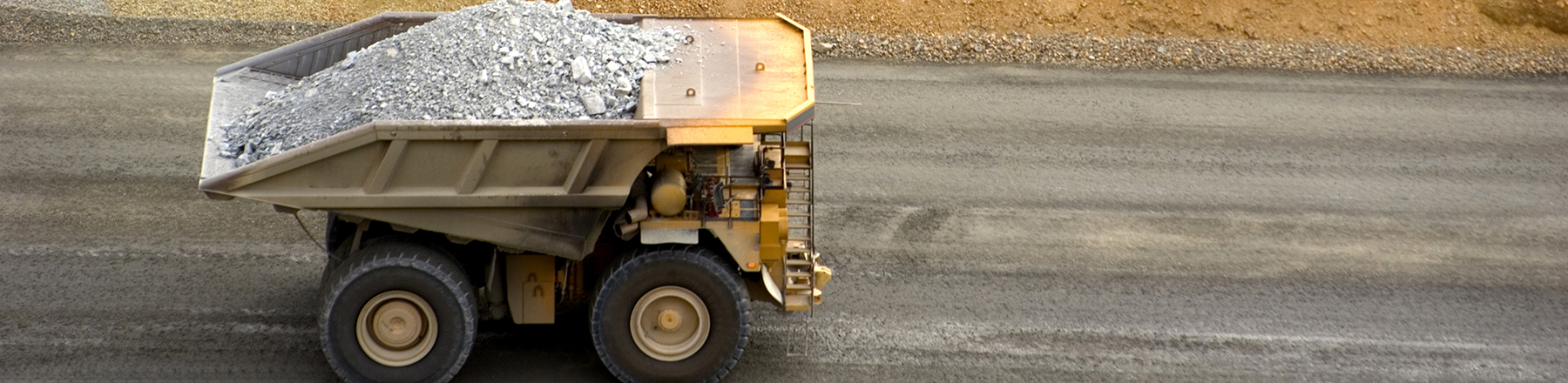large yellow dump truck